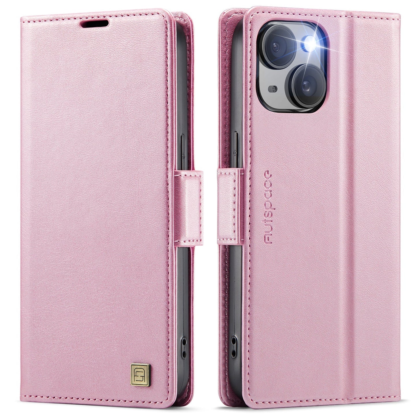 New RFID Blocking Card Holder Wireless Charging Leather Phone Case for iPhone