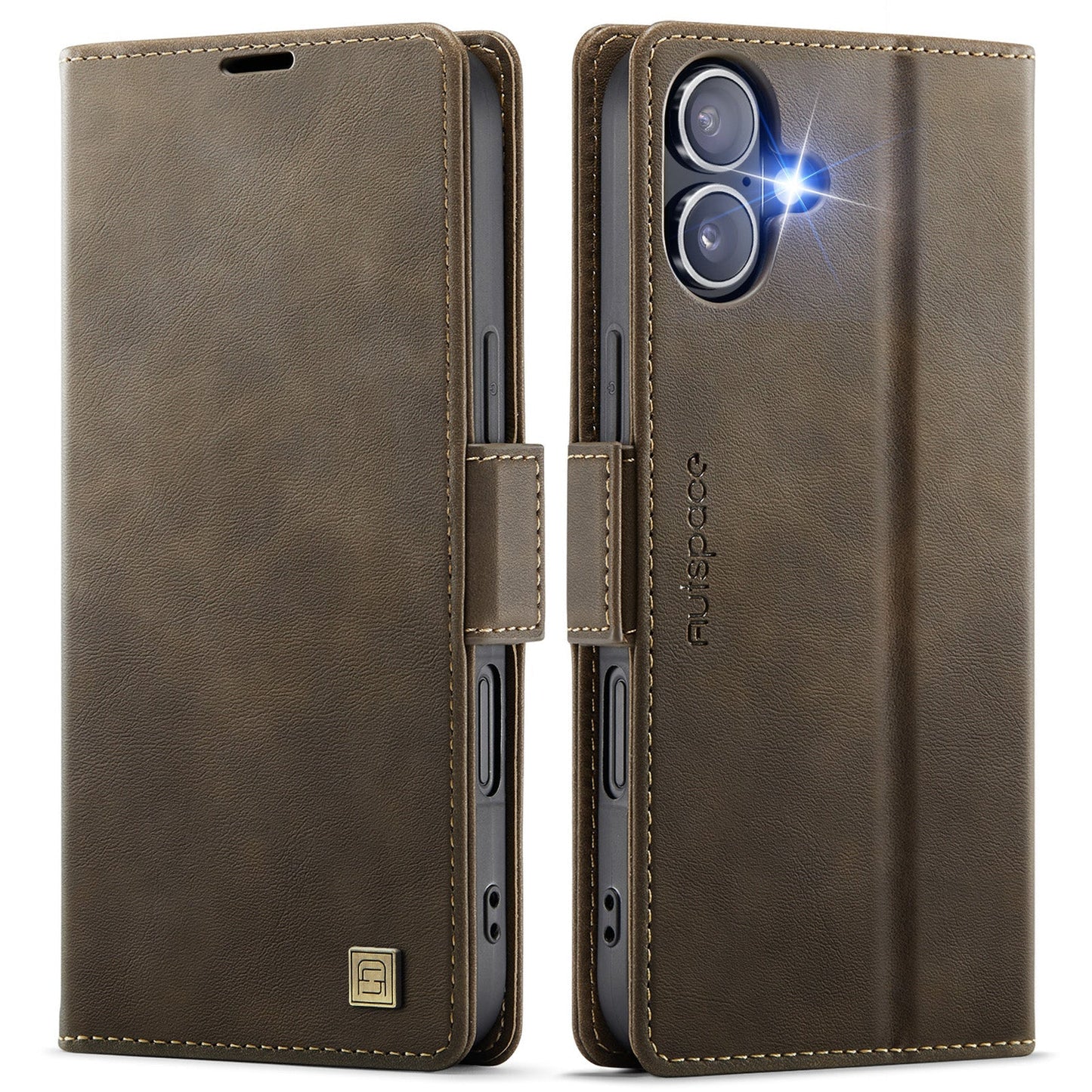 New RFID Blocking Card Holder Wireless Charging Leather Phone Case for iPhone