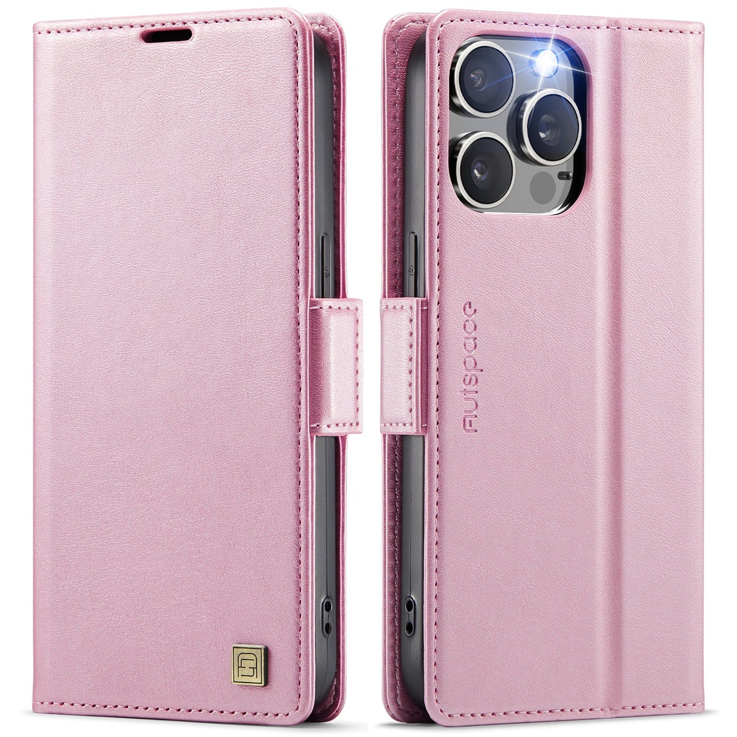 New RFID Blocking Card Holder Wireless Charging Leather Phone Case for iPhone