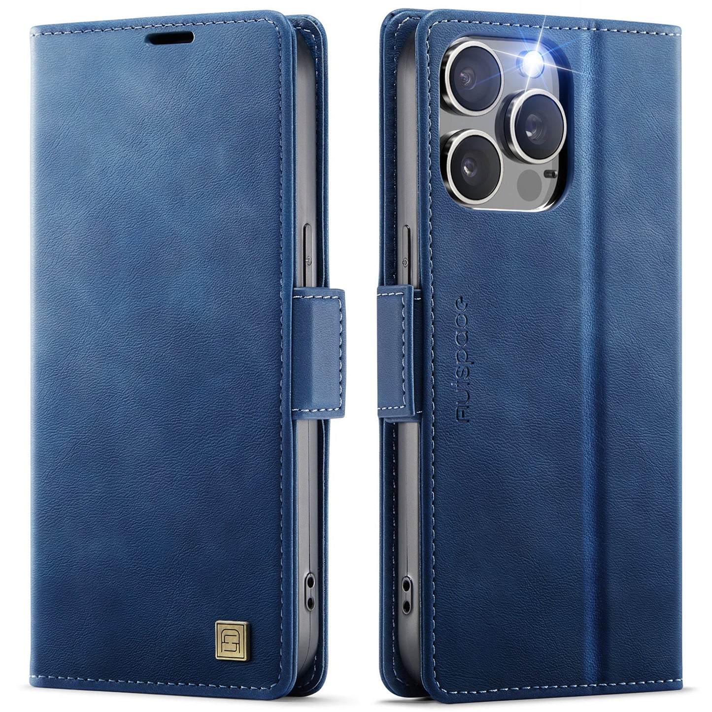 New RFID Blocking Card Holder Wireless Charging Leather Phone Case for iPhone