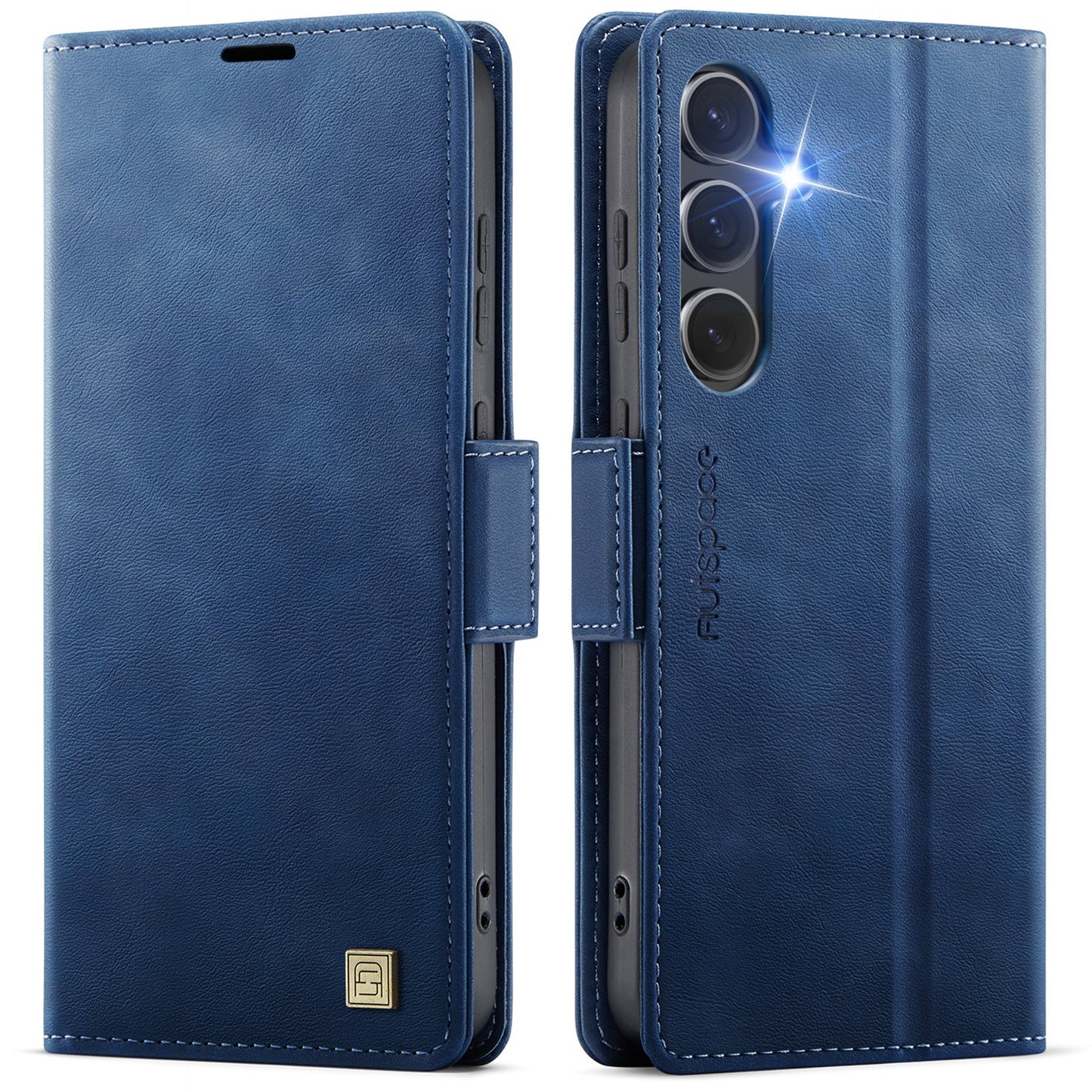 New RFID Blocking Card Holder Wireless Charging Leather Phone Case for Samsung