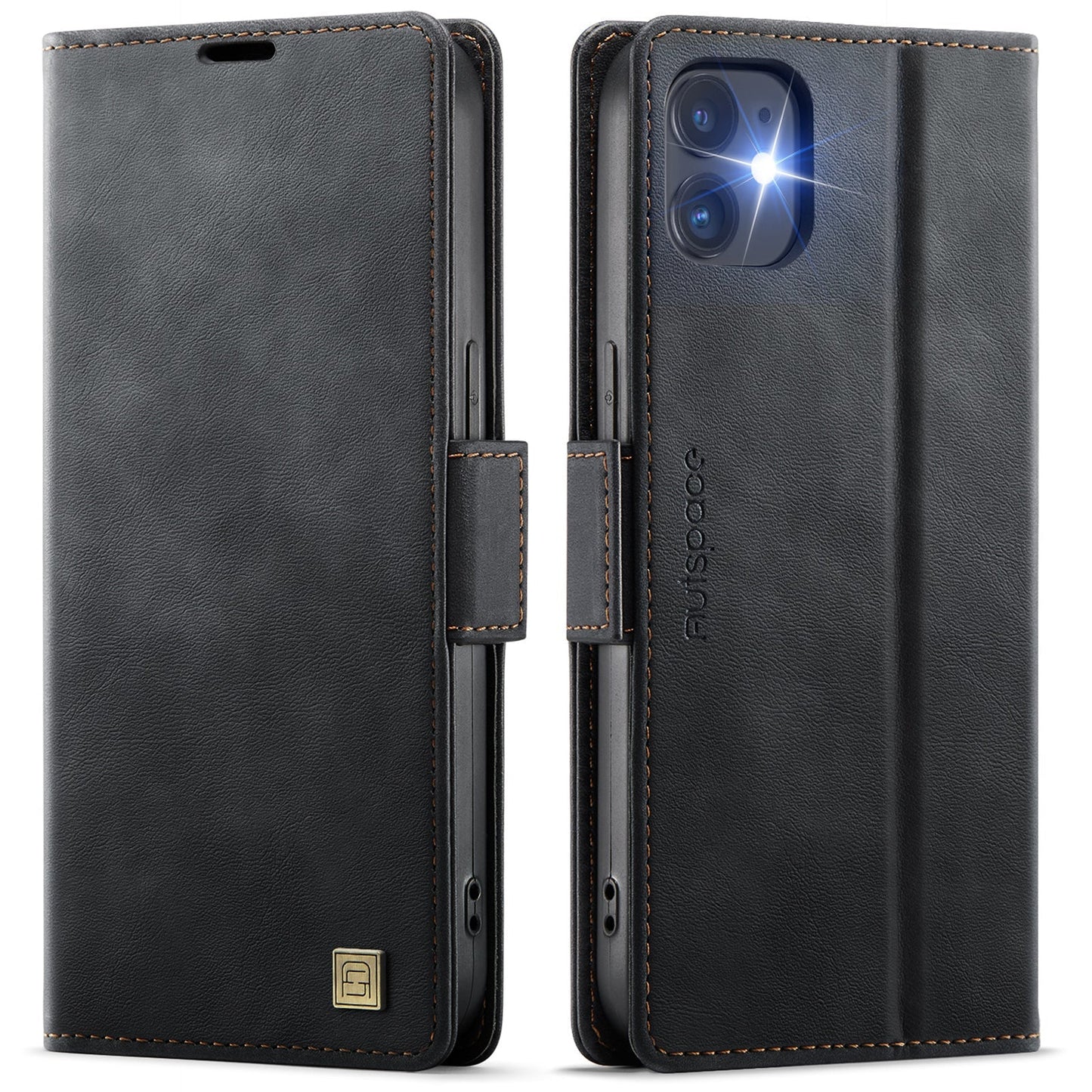 New RFID Blocking Card Holder Wireless Charging Leather Phone Case for iPhone