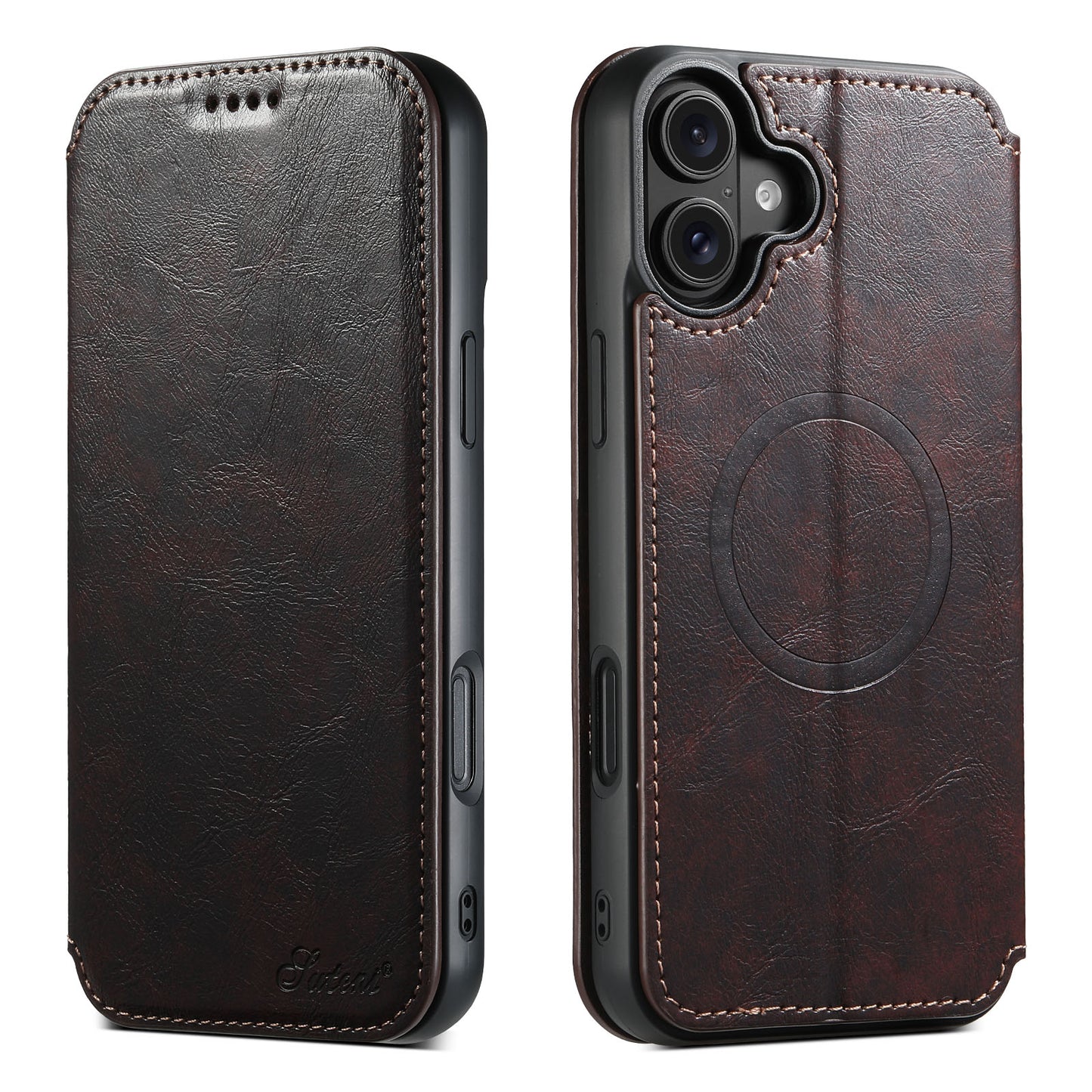 New Leather Card Holder Wireless Charging Phone Case for iPhone 16 Pro Max