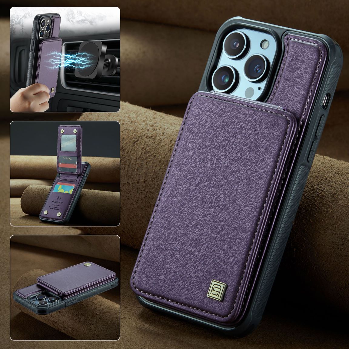 New RFID Blocking Card Holder Phone Case for iPhone 16 Pro Max