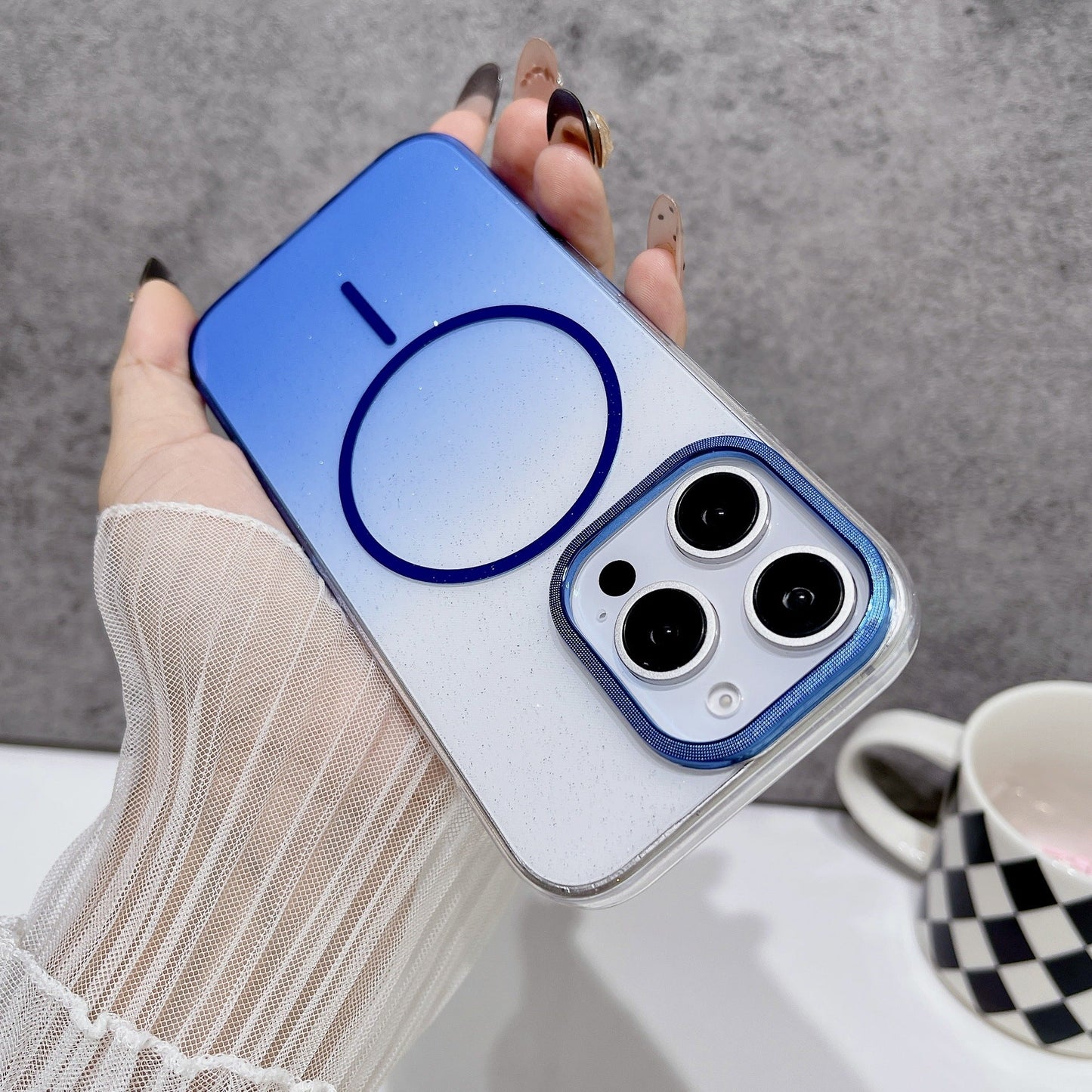 New Starry Sky Glitter Magnetic Phone Case for iPhone