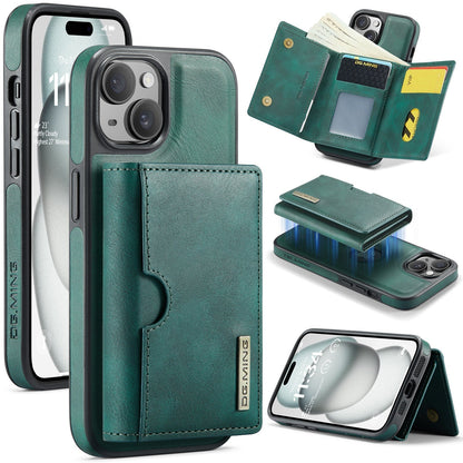 New 2-IN-1 RFID Blocking Wallet Card Holder Leather Phone Case for iPhone