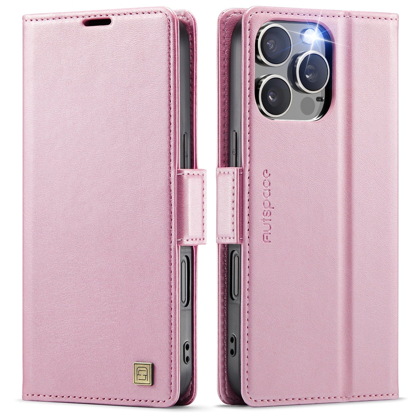 New RFID Blocking Card Holder Wireless Charging Leather Phone Case for iPhone
