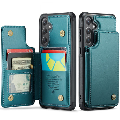 New RFID Blocking Card Holder Leather Phone Case for Samsung