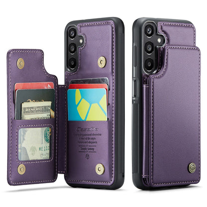 New RFID Blocking Card Holder Leather Phone Case for Samsung Galaxy A