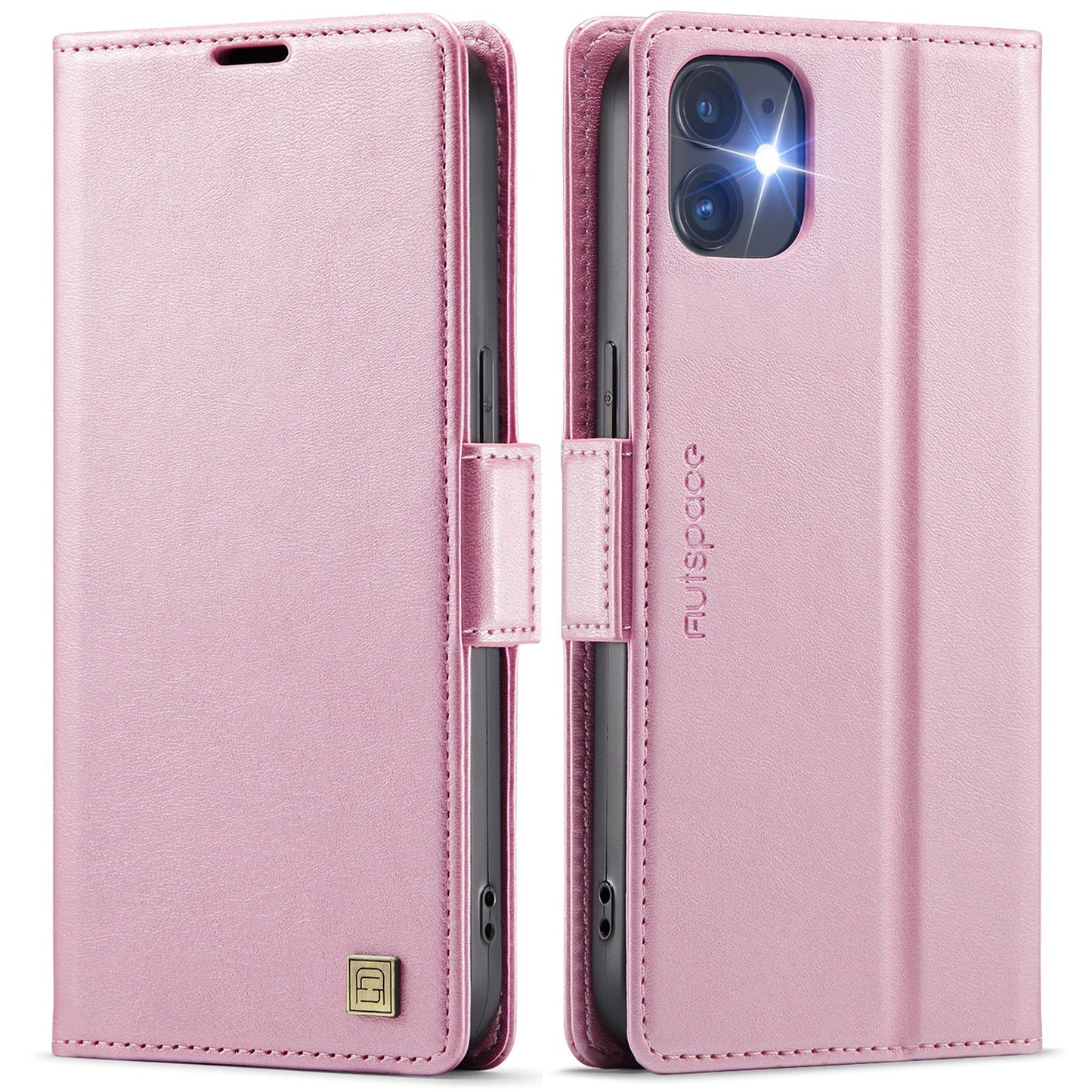 New RFID Blocking Card Holder Wireless Charging Leather Phone Case for iPhone