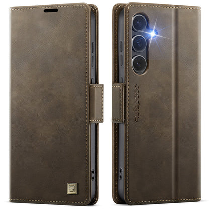 New RFID Blocking Card Holder Wireless Charging Leather Phone Case for Samsung