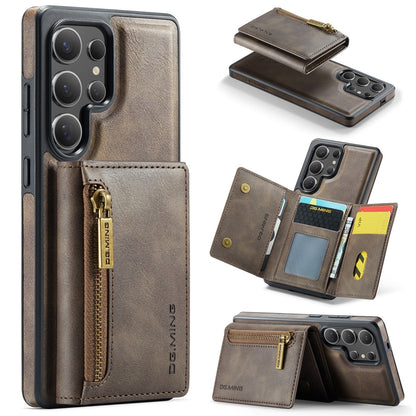 New 2-IN-1 RFID Blocking Zipper Wallet Card Holder Leather Phone Case for Samsung