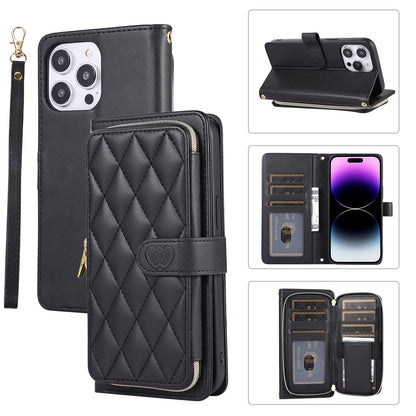 New Zipper Wallet Leather Card Holder Phone Case for iPhone 16 Pro Max