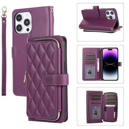 New Zipper Wallet Leather Card Holder Phone Case for iPhone 16 Pro Max