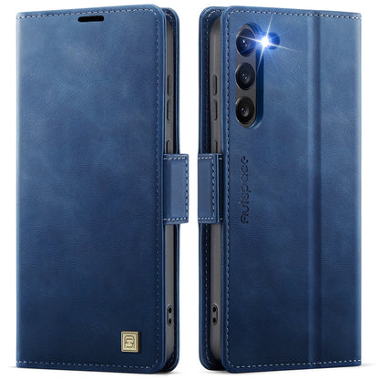 New RFID Blocking Card Holder Wireless Charging Leather Phone Case for Samsung