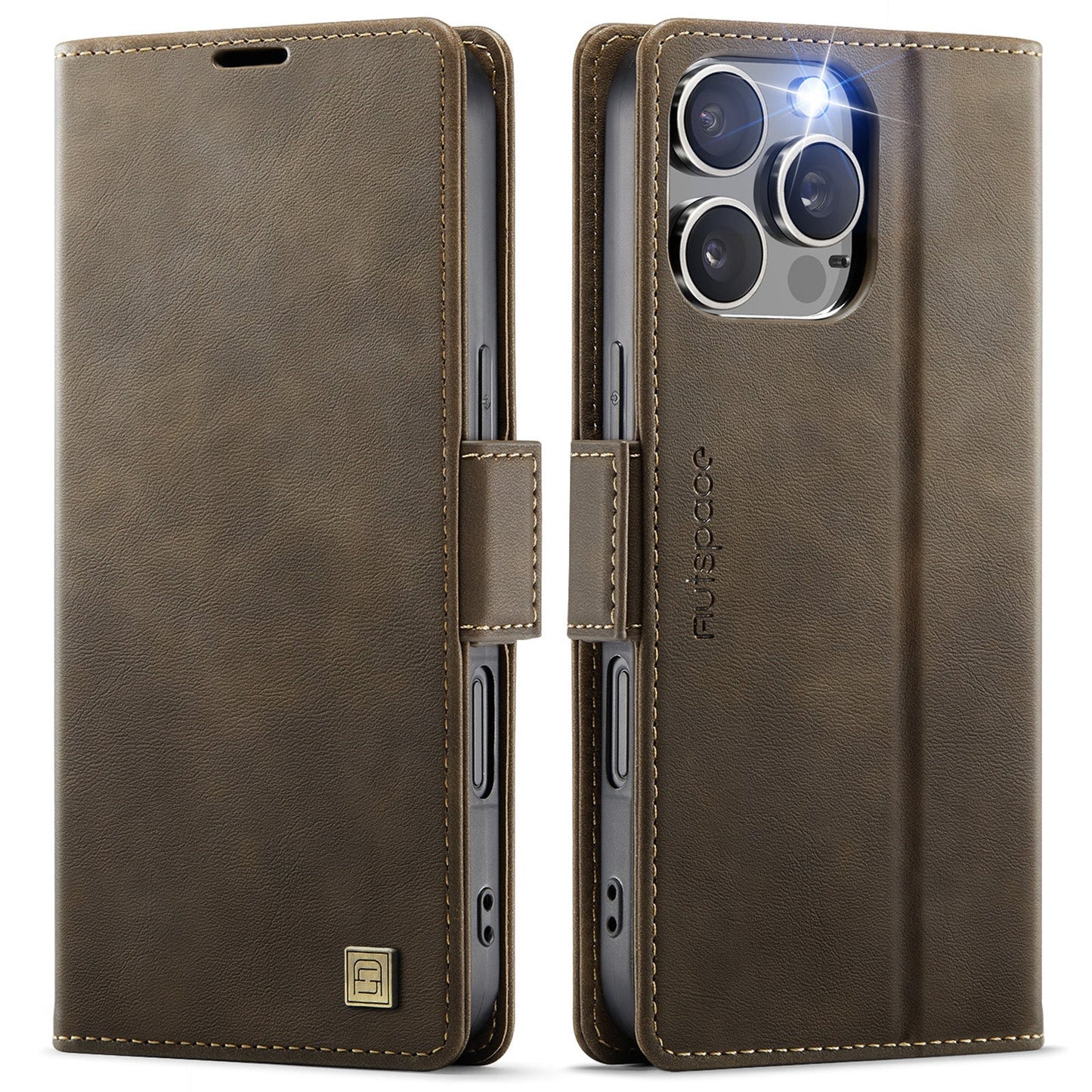 New RFID Blocking Card Holder Wireless Charging Leather Phone Case for iPhone