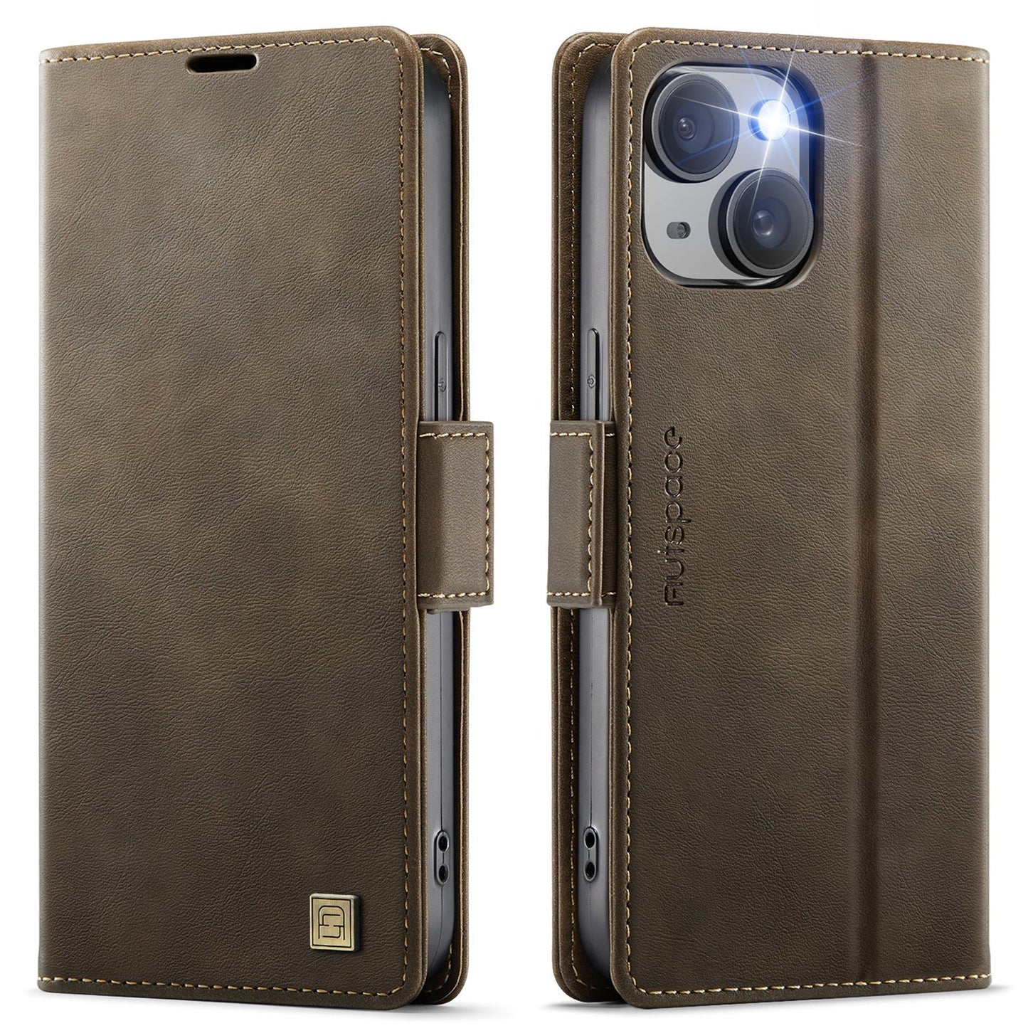 New RFID Blocking Card Holder Wireless Charging Leather Phone Case for iPhone