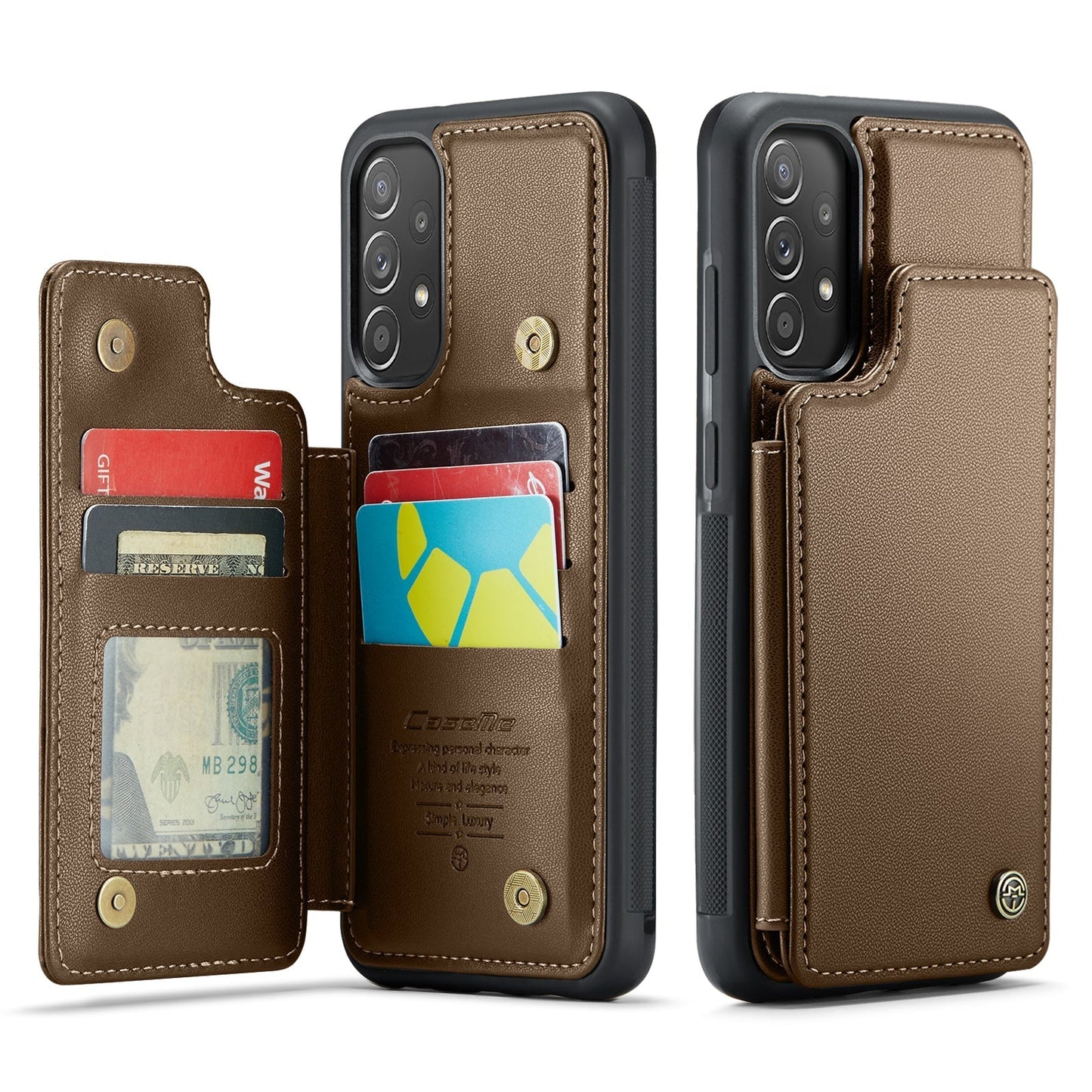 New RFID Blocking Card Holder Leather Phone Case for Samsung Galaxy A