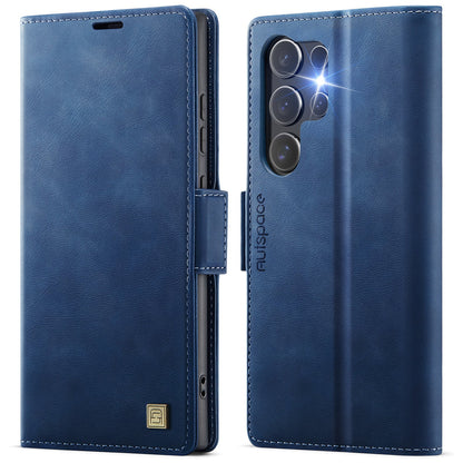 New RFID Blocking Card Holder Wireless Charging Leather Phone Case for Samsung