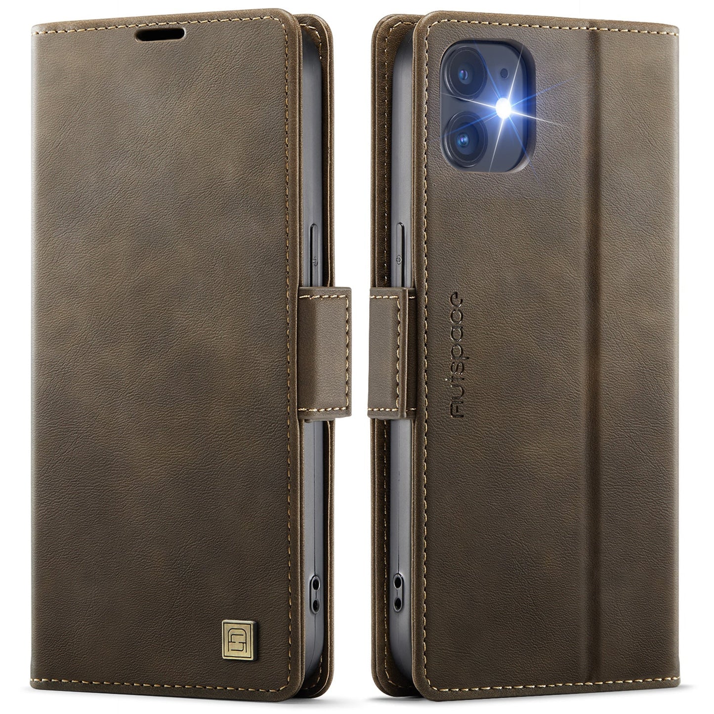 New RFID Blocking Card Holder Wireless Charging Leather Phone Case for iPhone