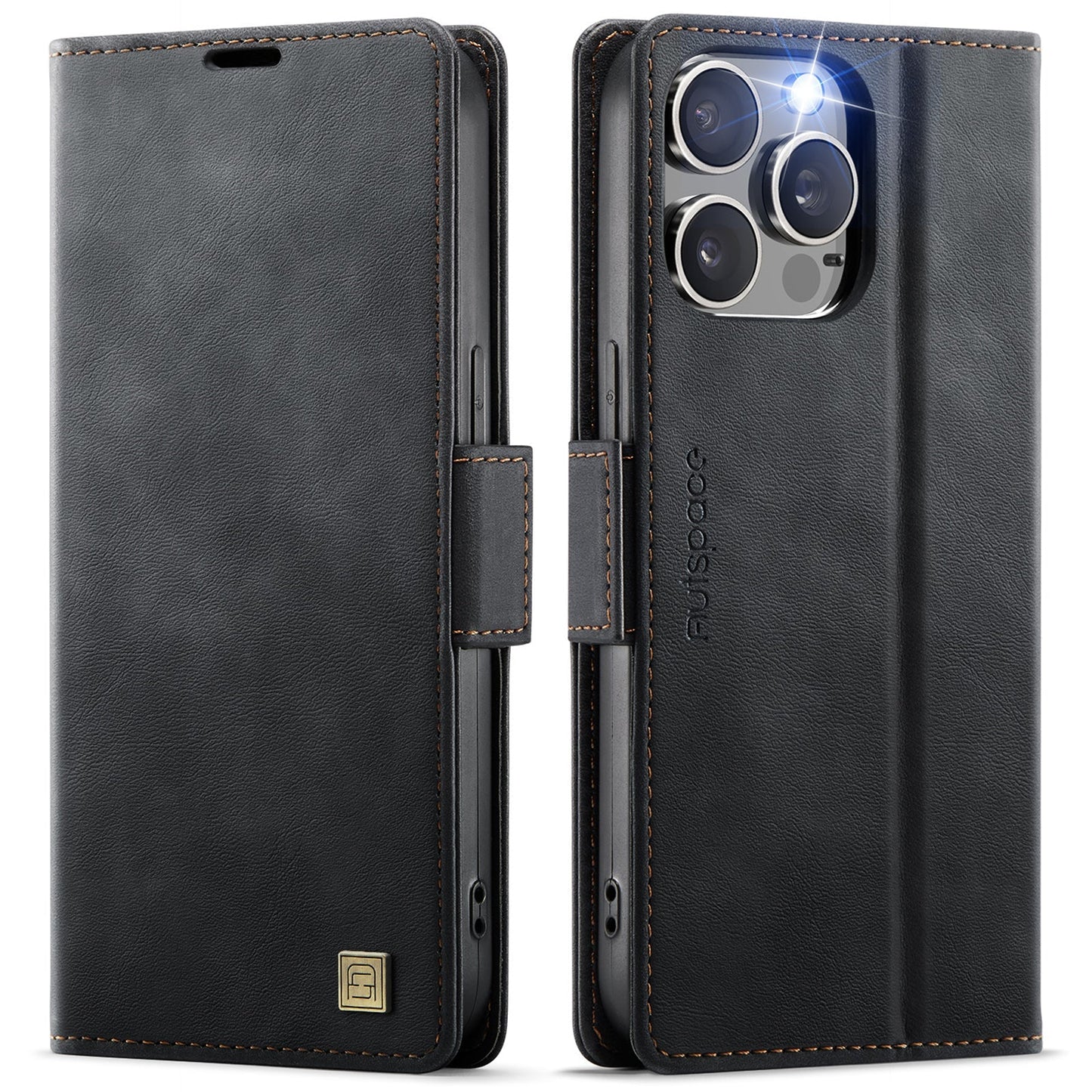 New RFID Blocking Card Holder Wireless Charging Leather Phone Case for iPhone