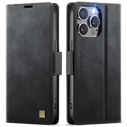 New RFID Blocking Card Holder Wireless Charging Leather Phone Case for iPhone