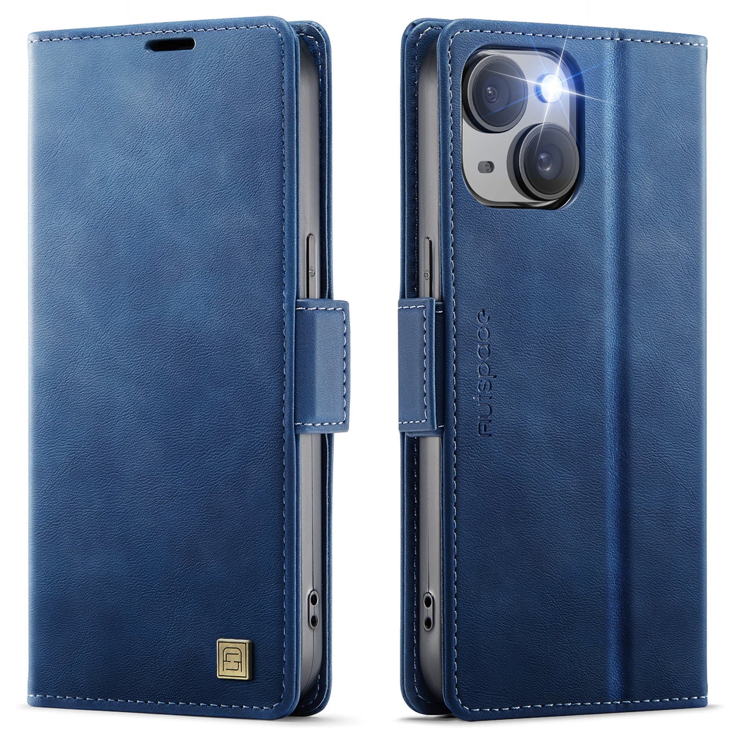 New RFID Blocking Card Holder Wireless Charging Leather Phone Case for iPhone