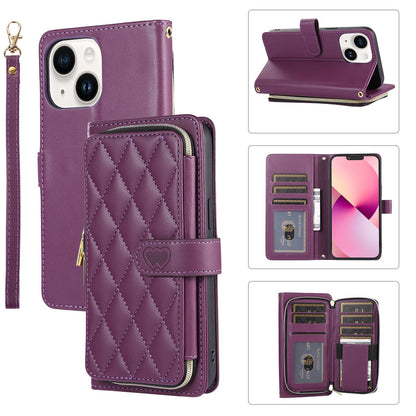 New Zipper Wallet Leather Card Holder Phone Case for iPhone 16 Pro Max