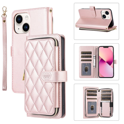 New Zipper Wallet Leather Card Holder Phone Case for iPhone 16 Pro Max