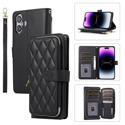 New Zipper Wallet Leather Card Holder Phone Case for iPhone 16 Pro Max